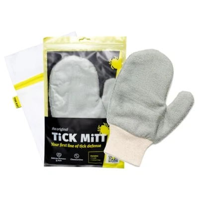 Abbildung von TickMitt Zecken Handschuh (Müheloser Entferner für Mensch &amp; Tier, Perfekt zum Entfernen ohne Chemie, Alternative zur Zeckenzange Zeckenhalsband Hunde)