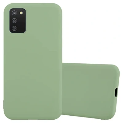 Abbildung von Cadorabo Hülle kompatibel mit Samsung Galaxy A03s Schutzhülle TPU Silikon Case Candy Design Slim Kratzfest Weiche Gummi Rundumschutz für in Grün