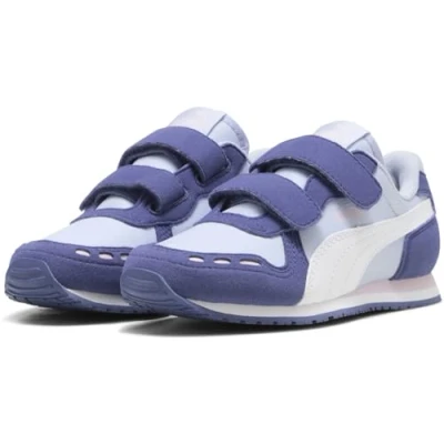 Abbildung von Puma Cabana Racer 20 Unisex Sneaker low für Kinder, Größe: 28, Cool weather/white/blue crystal/rose mauve Schuhe