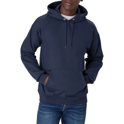 Abbildung von Hanes Herren Ultimate Cotton Heavyweight Pullover Hoodie Sweatshirt, Navy, X Large