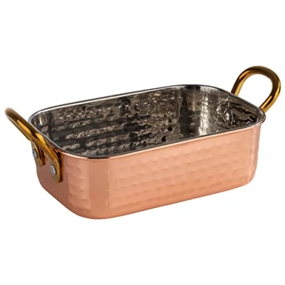 Abbildung von APS 40736 Mini Servierpfanne Mumbai, Edelstahl, Kupfer Look, 14,5 x 9,5 4,5 cm, 0,45 Liter