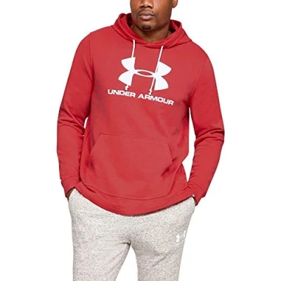 Abbildung von Under Armour Herren Oberteil Sportstyle Terry Logo Hoodie, Rot, M, 1348520 646