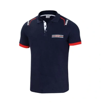 Abbildung von Sparco Martini Racing Poloshirt, Marineblau, Standard Unisex für Erwachsene, bunt, 42/50 EU