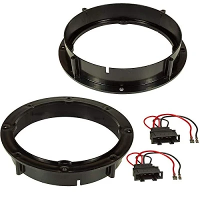 Abbildung von Sound way Lautsprecherringe Adapter Halterungen passend kompatibel mit VW Golf 6, 7, Passat, Polo, Up, Beetle, Seat, Arosa Mii, Toledo, Skoda Fabia, Octavia