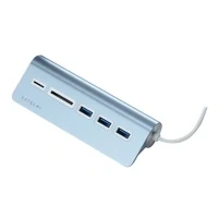 Abbildung von Satechi USB C Aluminium Hub &amp; Kartenleser blau ST TCHCRB