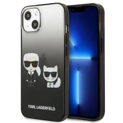 Abbildung von KARL LAGERFELD KLHCP13STGKCK Hülle für iPhone 13 Mini 5,4&quot; schwarz Gradient Ikon