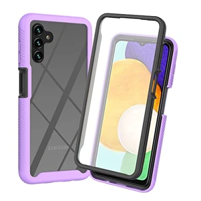 Abbildung von XINNI Hülle für Samsung Galaxy A04S(A13 5G), 360 Grad Stoßfeste Schutzhülle mit Integriertem Bildschirmschutz, Robuster Bumper Outdoor Full Body Case, Helles Lila