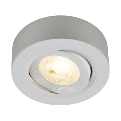 Abbildung von BRILONER 2 in 1 LED Aufbauspot und Einbaustrahler schwenkbar, dimmbar, warmweißes Licht, Spot 230V, Deckenspot, Einbauleuchte, Deckenstrahler, 68mm Lochmass, 90x30mm (DxH), Chrom Matt