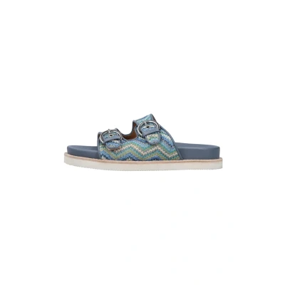 Abbildung von Rieker Pantolette Sommerschuh, Strandschuh, Urlaubsschuh, Schlappen in Flecht Optik
