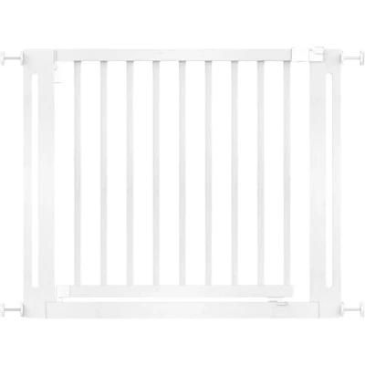 Abbildung von Safetots Naturholz Elegance Treppenschutzgitter, Weiß, 95cm 103cm, Druckmontage Sicherheitsgitter, 73cm Extra Breite Türöffnung, Einteiliges Breites Gitter für Treppen, Flure und Türen