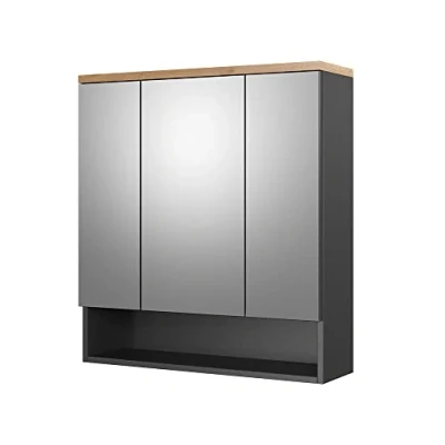 Abbildung von Vicco Badezimmerspiegelschrank Eden, Anthrazit/Artisan Eiche, 70 x 77 cm