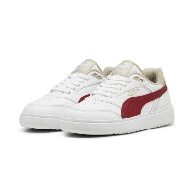 Abbildung von Puma Doublecourt Sneaker low, Größe: 39, White intense red Leder und lederimitat