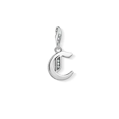 Abbildung von Thomas Sabo Damen Charm Anhänger C Buchstabe Silber Club 925 Sterling 1583 643 21