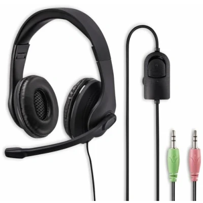 Abbildung von Hama PC Office Headset &quot;HS P200&quot;, Stereo, Schwarz