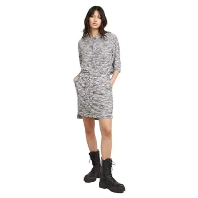 Abbildung von g Star RAW Damen Half Placket Shirt Kleid, Mehrfarben (Antique White Zebra D24272 D524 G489), M
