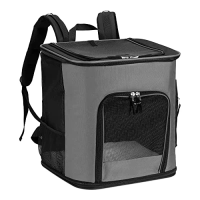 Abbildung von Navaris Tiertransporttasche Rucksack für Hund Katze Hunderucksack Katzenrucksack mit Bauchgurt