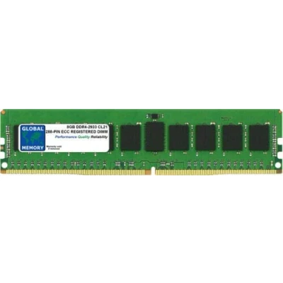 Abbildung von 8 GB DDR4 2933 MHz PC4 23400 288 poliger ECC registrierter DIMM (RDIMM) Arbeitsspeicher RAM, kompatibel mit Servern, Workstations, Motherboards