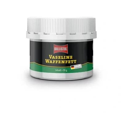 Abbildung von BALLISTOL 23699 Vaseline Waffenfett 70g Harz und säurefreies für alle Waffenteile, Schmierung von Mechanik, Weiß