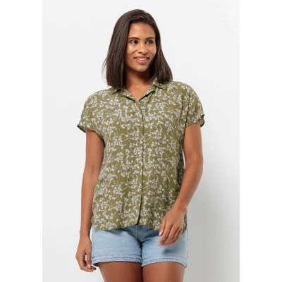 Abbildung von Jack Wolfskin Hemdbluse, Damen, Größe: Large, Leaves bay leaf
