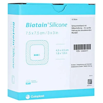 Abbildung von Biatain Silicone Schaumverband 7,5x7,5 c 10 St