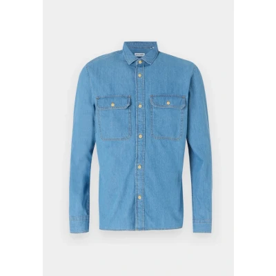 Abbildung von Jack &amp; Jones Jjetravis Hemd, Herren, Größe: XS, Light blue denim
