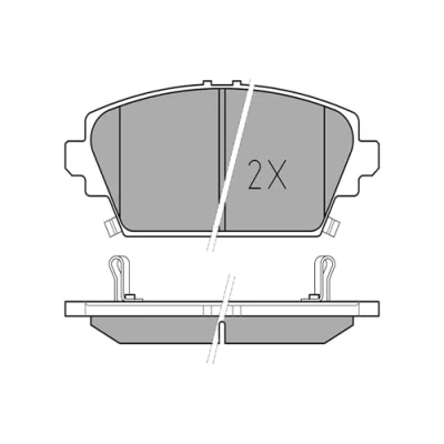 Abbildung von MEYLE 025 230 9416/W Bremsbelagsatz ORIGINAL Quality Vorderachse mit akustischer Verschleißwarnung Anti Quietsch Blech HONDA: Accord 6 Limousine