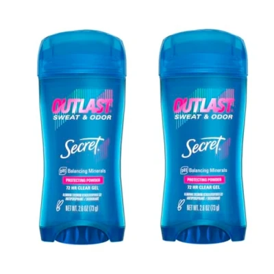 Abbildung von Klares Gel „:Outlast“ von Secret Deodorant, schützendes Pulver, 70 ml, 2er Packung