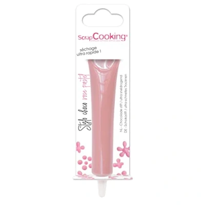 Abbildung von ScrapCooking Schokoladenstift Pastellrosa Zuckerschrift Rosa 25g Essbarer Dekorativer Zuckerstift Schreiben und Zeichnen Beschriftung von Fondant, Glasuren, Torten 6806