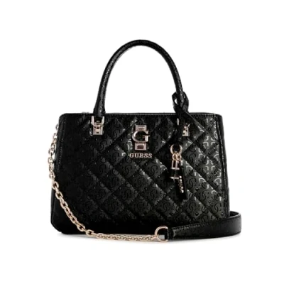 Abbildung von Guess Bessey Luxury Satchel Handtasche, Damen, Größe: One Size, Black