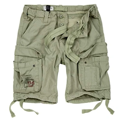 Abbildung von Surplus Raw Vintage Airborne Herren Cargo Shorts, Oliv Light, S