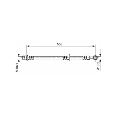 Abbildung von BOSCH 1 987 481 709 Bremsschläuche 553 M10x1 SUBARU: Forester III