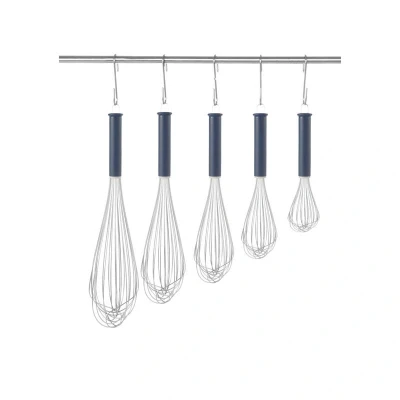 Abbildung von HENDI Rührbesen 34 cm mit Aufhängeöse 8 drahtig Stärke: 2 mm spülmaschinengeeignet Edelstahl PP Kunststoffgriff, Schneebesen