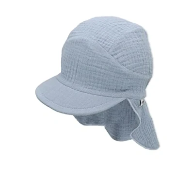 Abbildung von Sterntaler Unisex Schirmmütze mit Nackenschutz Musselin Sonnenhut, hellblau, 49