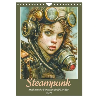 Abbildung von Steampunk Mechanische Fantasiewelt (Wandkalender 2025 DIN A4 hoch), CALVENDO Monatskalender