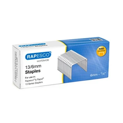Abbildung von Rapesco S13060Z3 13/6mm verzinkte Tackerklammern, 5000 Stück