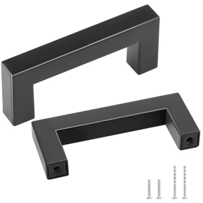 Abbildung von VEVOR 10er Set Möbelgriff Edelstahl Stangengriff 88x12x35mm Küchengriff Mittenlochabstand 76mm Schrankgriff Dicke der Schrankplatten von 1,52 bis 2cm oder 1,27 4cm Türgriffe Schubladengriffe