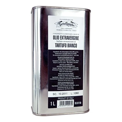 Abbildung von Olivenöl Extra Vergine mit weißer Trüffel Aroma (Trüffelöl), Tartuflanghe, 1 l