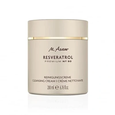 Abbildung von M. Asam RESVERATROL PREMIUM NT50 Reinigungscreme (200 ml) entfernt schonend &amp; gründlich Unreinheiten, Schmutz Make up, für einen klaren wachen Teint, vegan