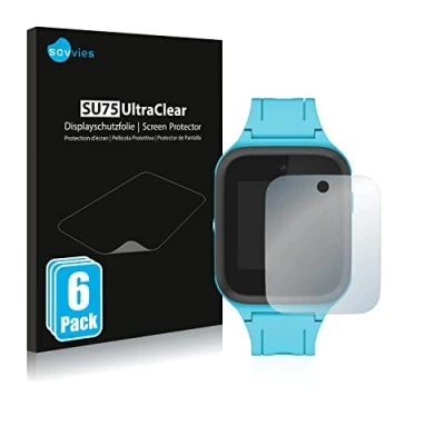 Abbildung von Savvies 6 Stück Schutzfolie für TCL Movetime Family Watch MT40 Displayschutz Folie Ultra Transparent