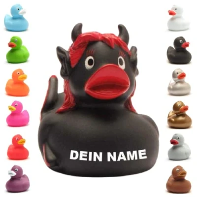 Abbildung von Badeente personalisierbar (Teuflin Ente)
