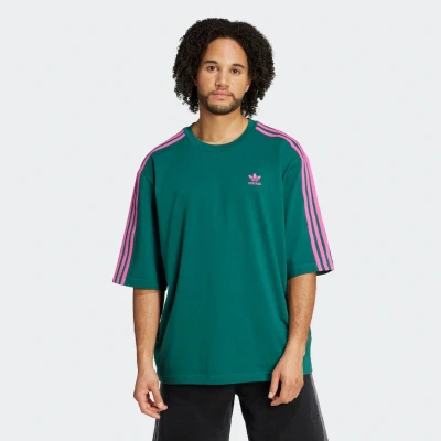 Abbildung von adidas Originals Oversize TEE Unisex Tshirt print, Größe: XXL, Collegiate green/semi lucid fuchsia
