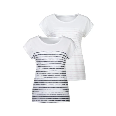 Abbildung von Beach Time Tshirt print weißnavy / weißrosé, Damen, Größe: 48/50, weiß navy rosé