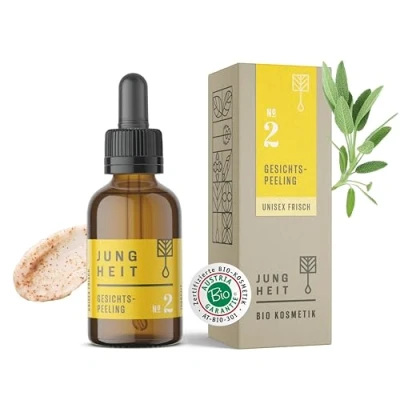 Abbildung von JUNGHEIT Gesichtspeeling Rose 50ml BIO Porenreiniger Gesicht Mitesserentferner entzündungshemmend Anti Pickel Face care Gesichtsreinigung Naturkosmetik Scrub für alle Hauttypen