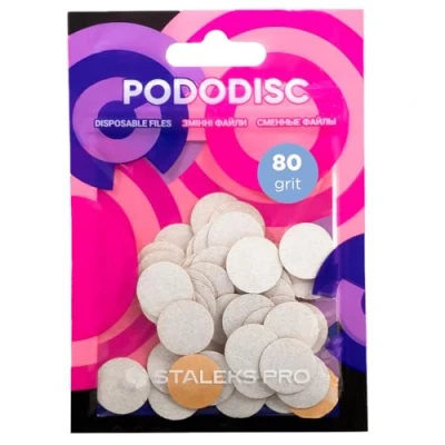 Abbildung von Ersatzpads weißе STALEKS PRO PODODISC S 80er Körnung (50 Stück)