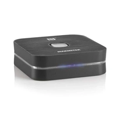 Abbildung von Bluetooth Audio Empfänger Marmitek BoomBoom 80 NFC zu 3,5mm jack A2DP Stereo Standby Funktion Abbruchtaste Streamen Sie Musik drathlos über auf Ihre Stereoanlage