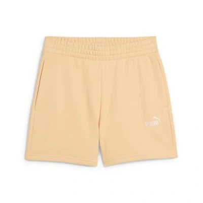 Abbildung von Puma ESS Small No. 1 Logo 5&#039;&#039;Hochgeschnittene Shorts Damen Mit Plain Almost Apricot Größe: XS