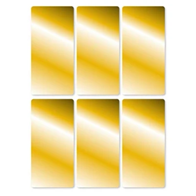 Abbildung von HERMA 15076 Vielzweck Etiketten gold, 18 Stück, 26 x 54 mm, 6 pro Bogen, selbstklebend, Haushaltsetiketten zum Beschriften für Kalender Planer Basteln, glänzend, blanko Papier Klebeetiketten Aufkleber