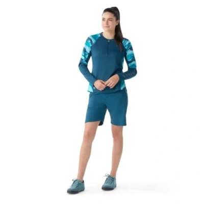 Abbildung von Smartwool Mountain BIKE LONG Sleeve Langarmshirt, Damen, Größe: Medium, Twilight blue