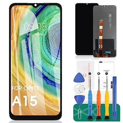 Abbildung von für Oppo A15 Bildschirm Ersatz A15s LCD Display Touchscreen Digitizer Assembly CPH2185 Reparatursets (Schwarz)
