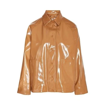Abbildung von Noisy MAY Regenmantel Kurzer Vinyl Kunstlederjacke, Damen, Größe: Medium, Rubber